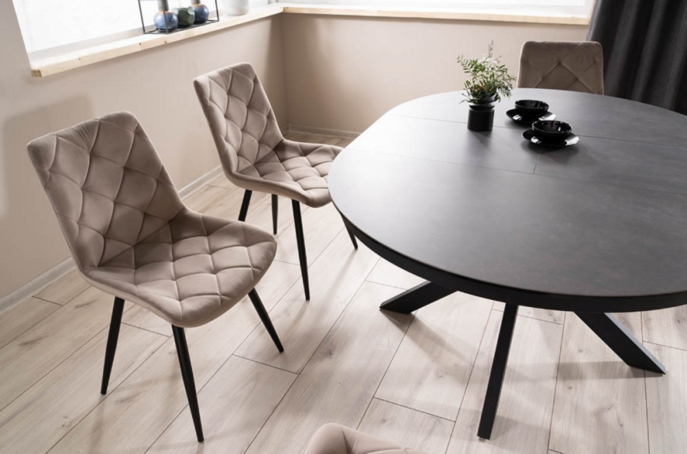 Стілець RALPH VELVET чорний каркас/темний беж BL.40 Київ - фото 5