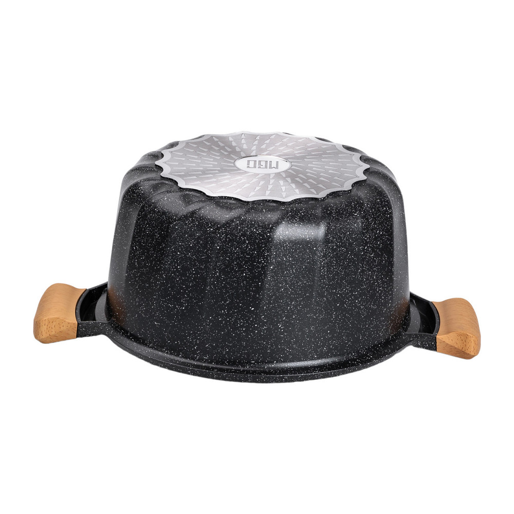 MGC Велика алюмінієва каструля об'ємом 11 літрів з кришкою Ø32 см з антипригарним покриттям MGC Київ - фото 3