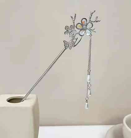 Шпилька-паличка для волосся "Квітка" 180 мм Сміла