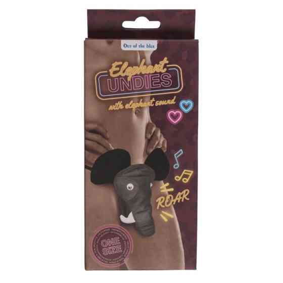 Чоловічі стрінги Слон зі звуком Elephant undies with elephant sound, black - one size Sex Aura Київ