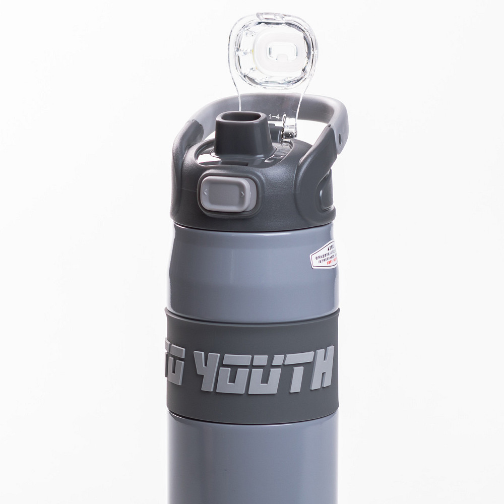 Термос спортивний з мундштуком 680 мл сірий HP-14-54G Коломия - фото 5