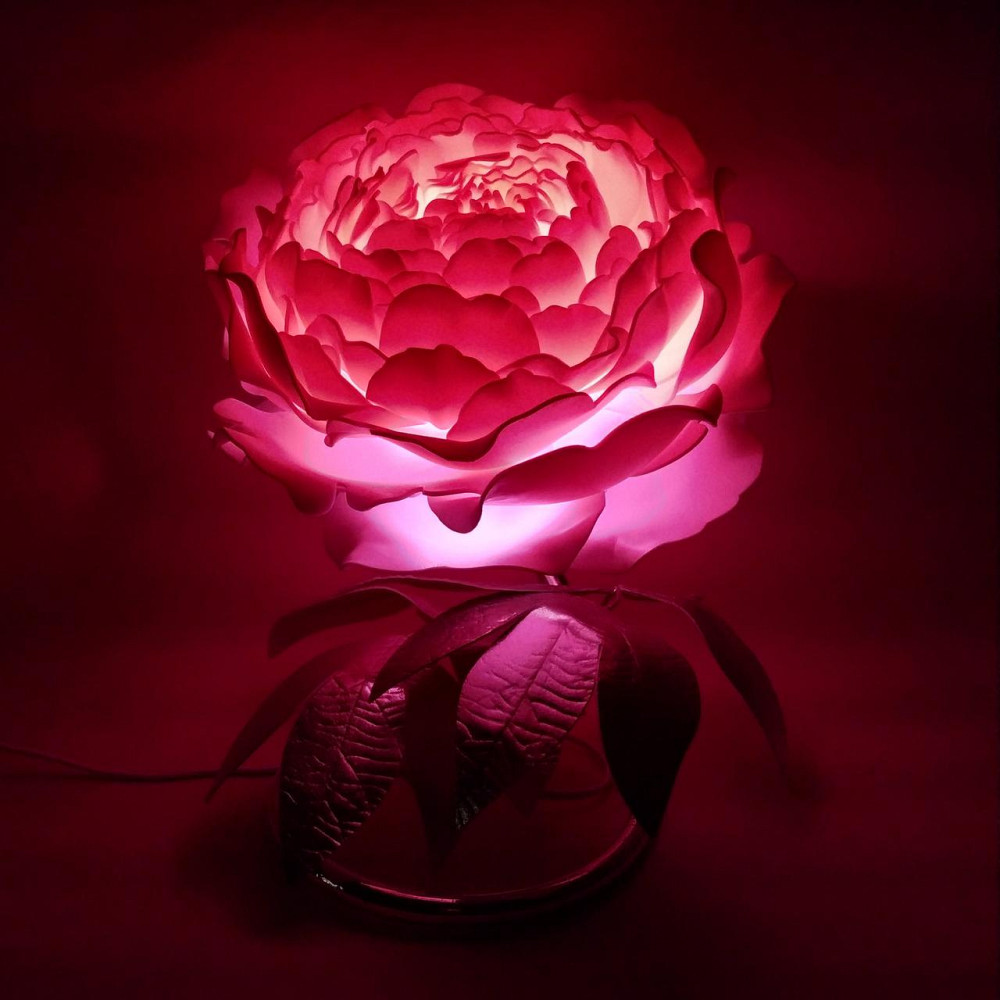 Світильник-нічник "Півонія на сріблі" Дніпро - фото 10