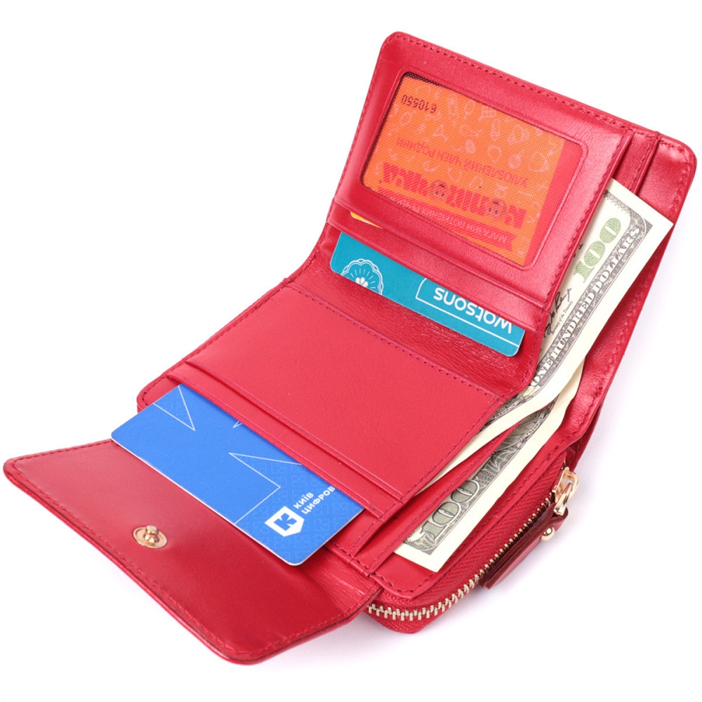 Яркий женский кошелек из натуральной кожи Tony Bellucci 22812 Красный Киев - изображение 7