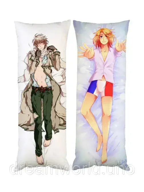 Подушка дакимакура Хеталия и страны Оси Axis Powers Hetalia декоративная паровая подушка для обнимания 40х120 Харьков - изображение 1