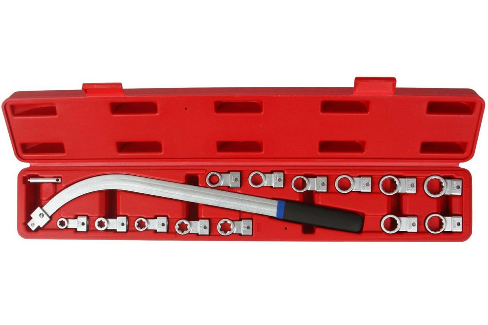 Ключ для демонтажу натяжника зі змінними вставками 15 шт Mar-Pol (M57635) Нововолинськ - фото 2