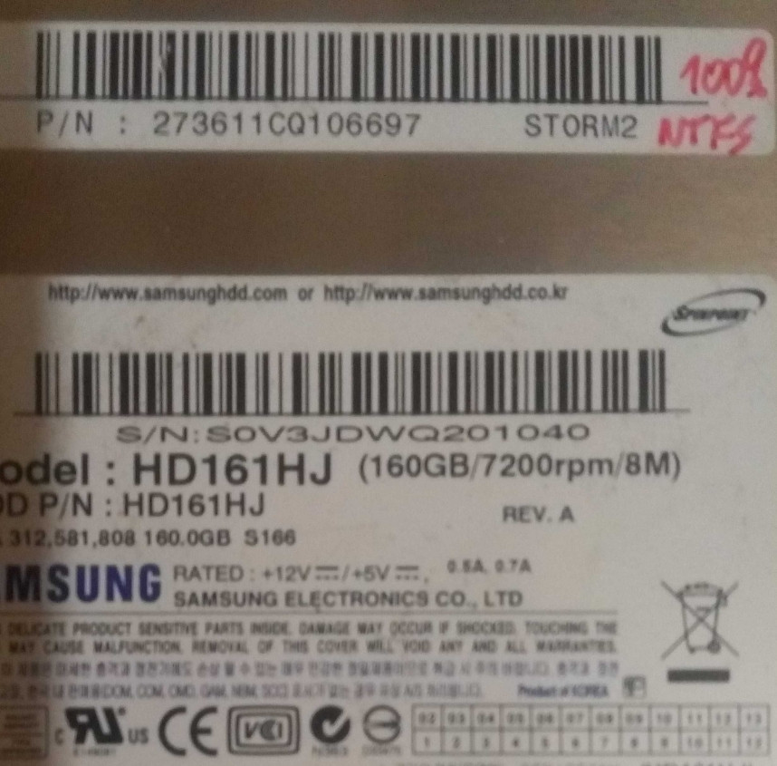 Жорсткий Диск HDD 2.5 Samsung 160Gb. Київ - фото 5
