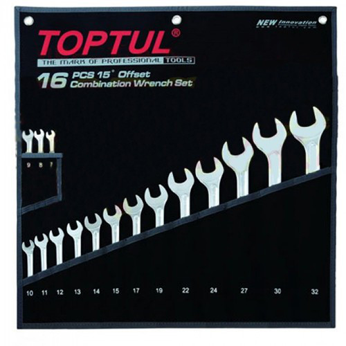 Набір ключів рожково-накидних TOPTUL 16 шт. 7-32 Hi-Performance GPAX1601 Чернігів - фото 1