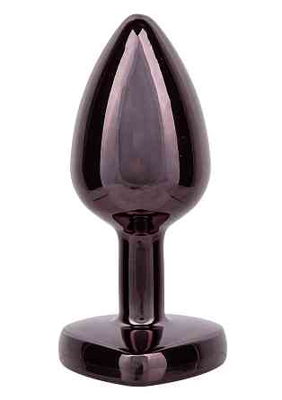 Анальная пробка CalExotics Diamond Heart Plug Small, чёрная, 5,7 × 3,2 см Sex Aura Киев