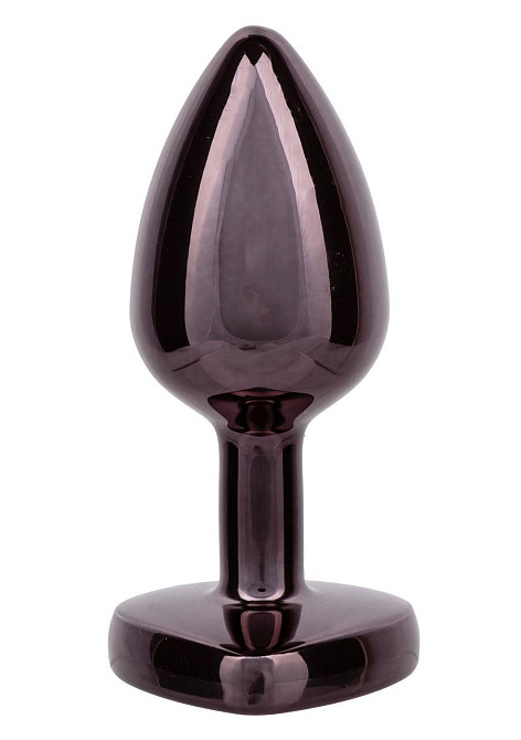 Анальная пробка CalExotics Diamond Heart Plug Small, чёрная, 5,7 × 3,2 см Sex Aura Киев - изображение 4