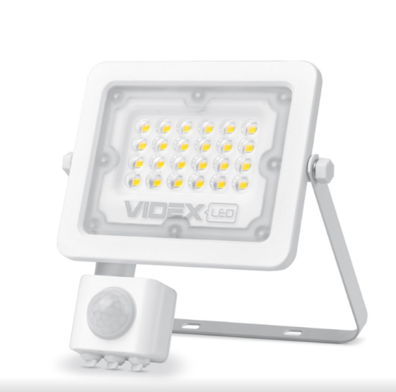 LED Прожектор 20W 5000К 220V з датчиком руху та освітлення білий VL-F2e205W-S Videx Житомир