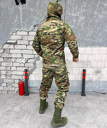 Тактический демисезонный комплект Softshell 4 в 1 (куртка, штаны, кофта, бейсболка) Мультикам L Винница - изображение 9