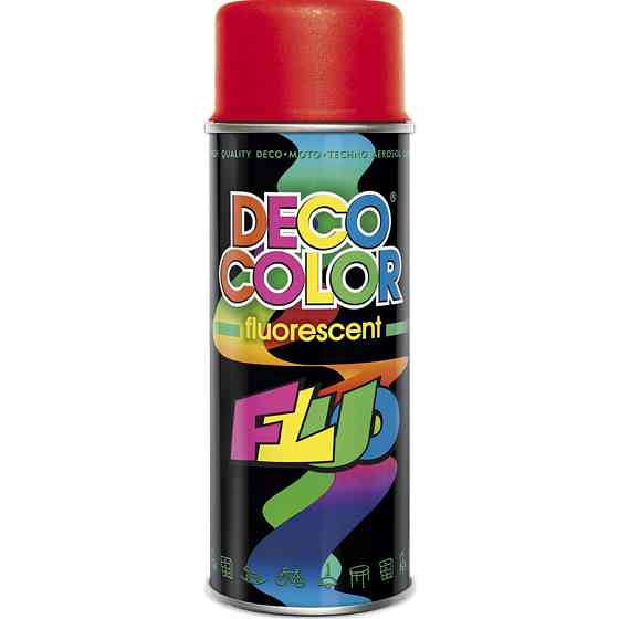Флуорисцентная краска аэрозольная DecoColor красный 400мл Киев