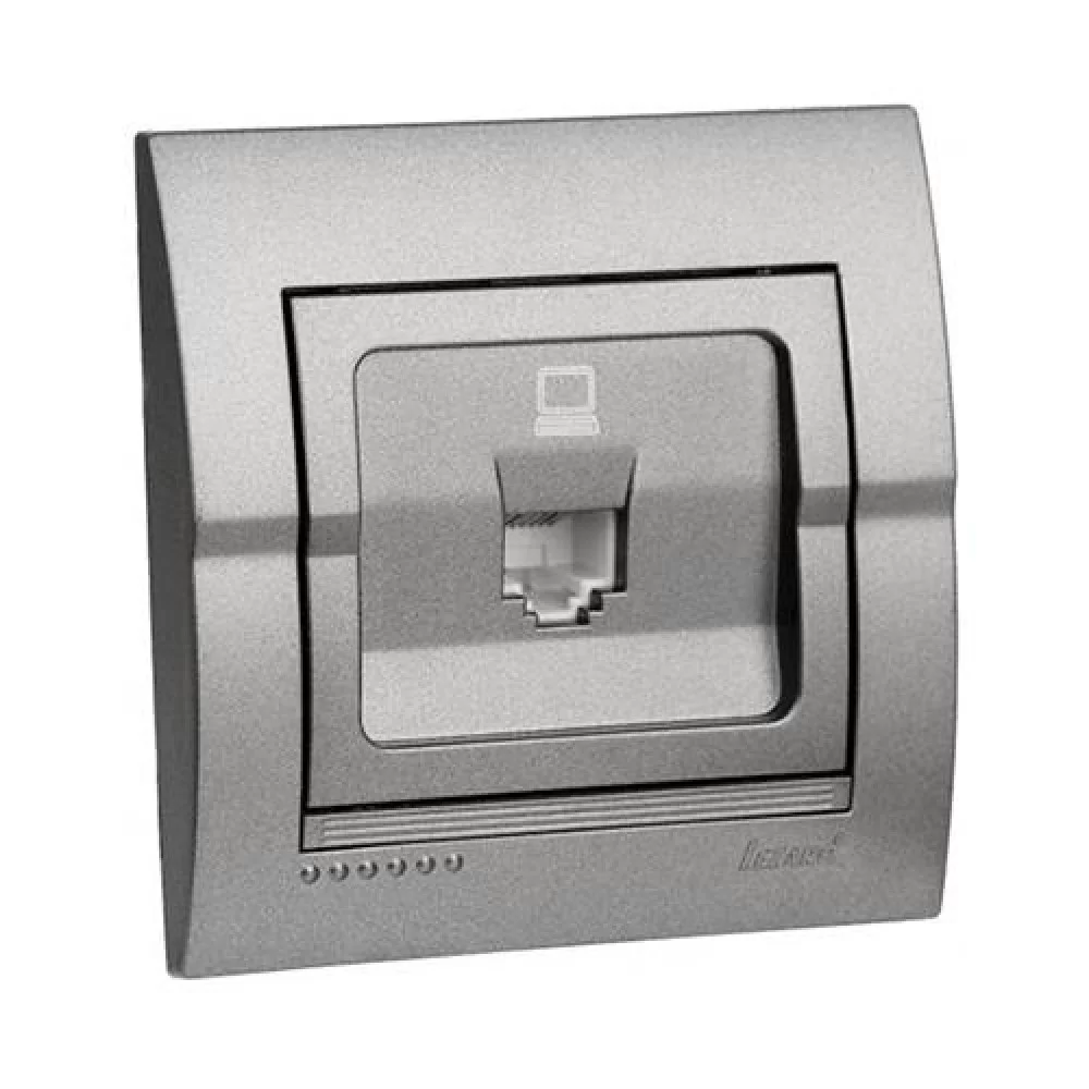 DERIY Розетка комп'ютерна темно-сірий металік Lezard Харків - фото 1