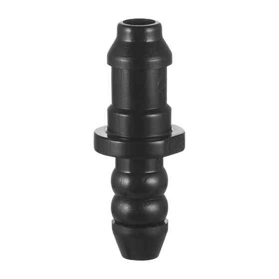 Фітинги, форсунки омивача, Фітинг (з'єднувач трубок) I-подібний, Чорний, Пластик, Розміри (мм): D-7 D1-6.2 Київ