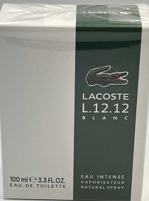 Парфюмерия: Lacoste L12.12 Blanc EAU Intense edt 100ml. Оригинал ! Киев - изображение 1