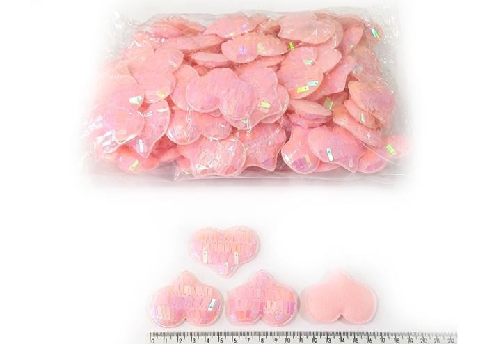 Нашивки для одягу рожеві Серце 20 шт Київ - фото 1