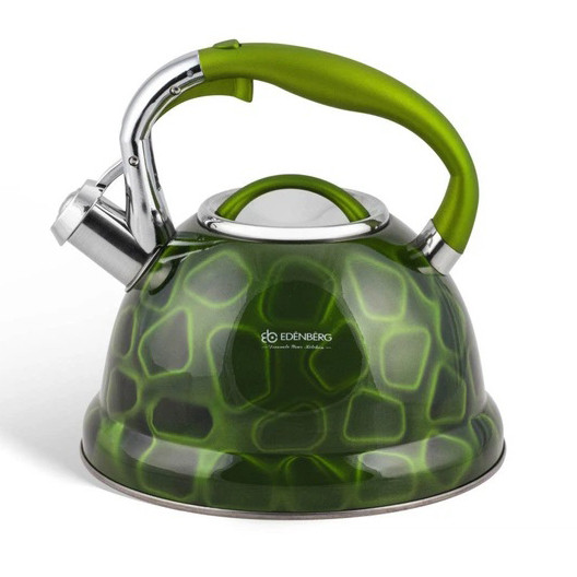 Элегантный чайник из нержавеющей стали со свистком Edenberg EB-1910 3л, Чайник на плиту для кухни JL-29 Львов - изображение 1