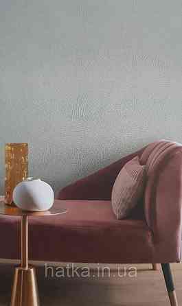 Обои виниловые на флизелиновой основе Rasch Ascona 1.06х10 абстракция круги точки структурные серебристые 3д Киев