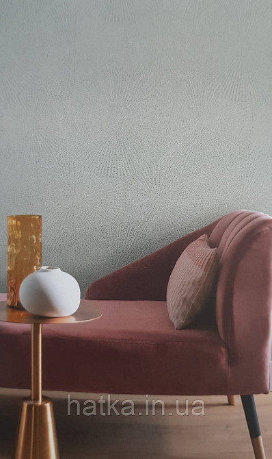 Обои виниловые на флизелиновой основе Rasch Ascona 1.06х10 абстракция круги точки структурные серебристые 3д Киев - изображение 6