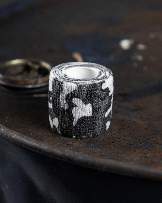 Стрічка для обмотування зброї камуфляж сніг чорно-білий Одеса - фото 1