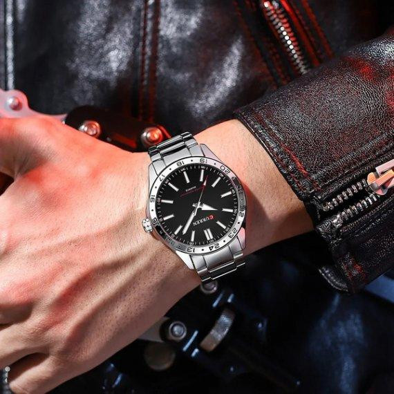 Годинник чоловічий наручний Curren Hector Elastic Black (2 ремінці) Київ - фото 6