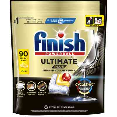 Таблетки для посудомийних машин Finish Ultimate Plus All in 1 Lemon 90 шт. (5908252011025) Вінниця