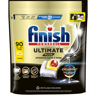 Таблетки для посудомоечных машин Finish Ultimate Plus All in 1 Lemon 90 шт. (5908252011025) Винница - изображение 1
