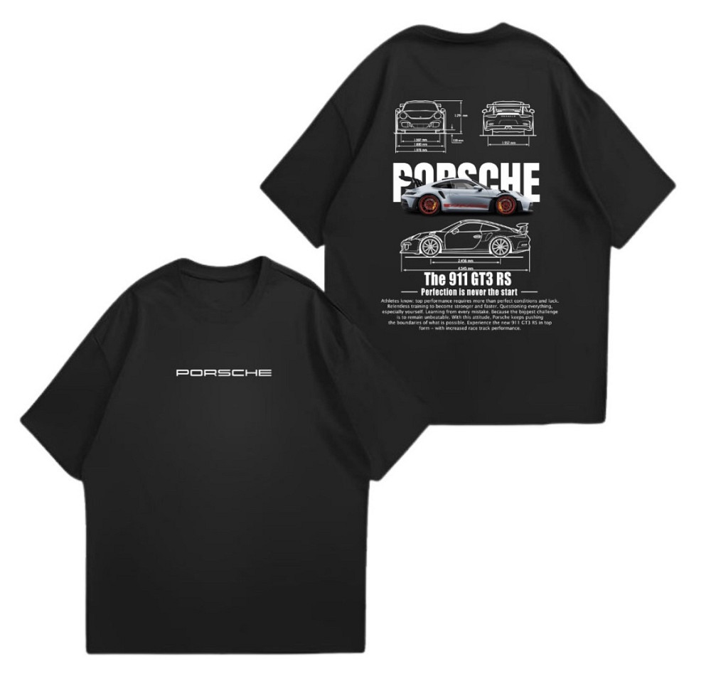 Футболка з принтом Porsche 911 GT3 RS Графіт, XL Чернівці - фото 1
