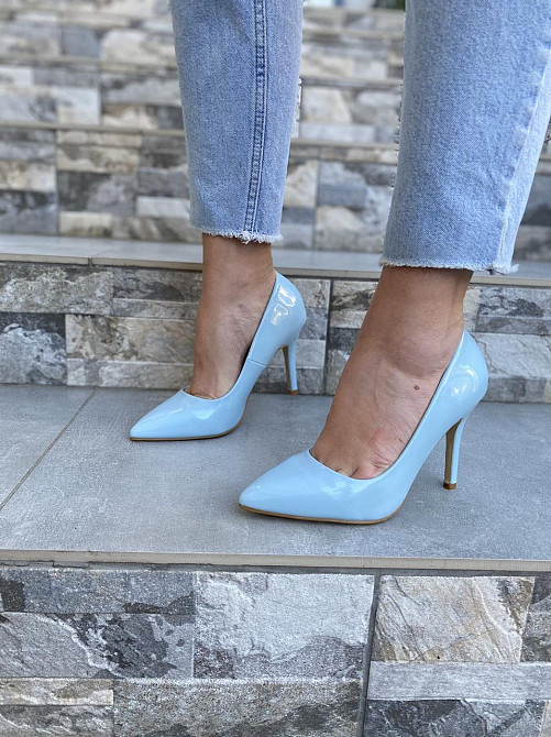 Туфлі жіночі S.S блакитні еко-лак каблук 10см 37р.40р. (4457) Коломыя - изображение 4