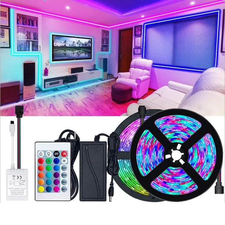 Светодиодная лента освещение 5050 RGB LED 5 м 220 v, Rgb лента гибкая 5050 Led для помещения GY-62 Львов - изображение 12