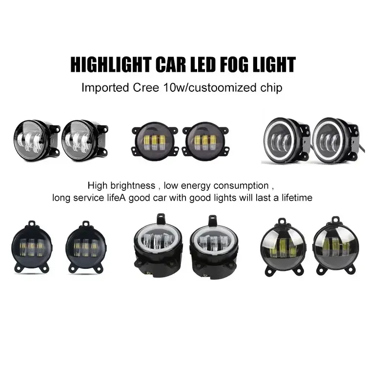 LED фари протитуманні 3.5 дюйм Nissan Leaf / 90mm ДХО з ангельськими вічками Харків - фото 7