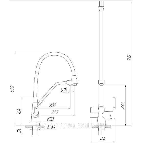 Смеситель для кухни под осмос Globus Lux GLLR-0800-11-01 Черновцы