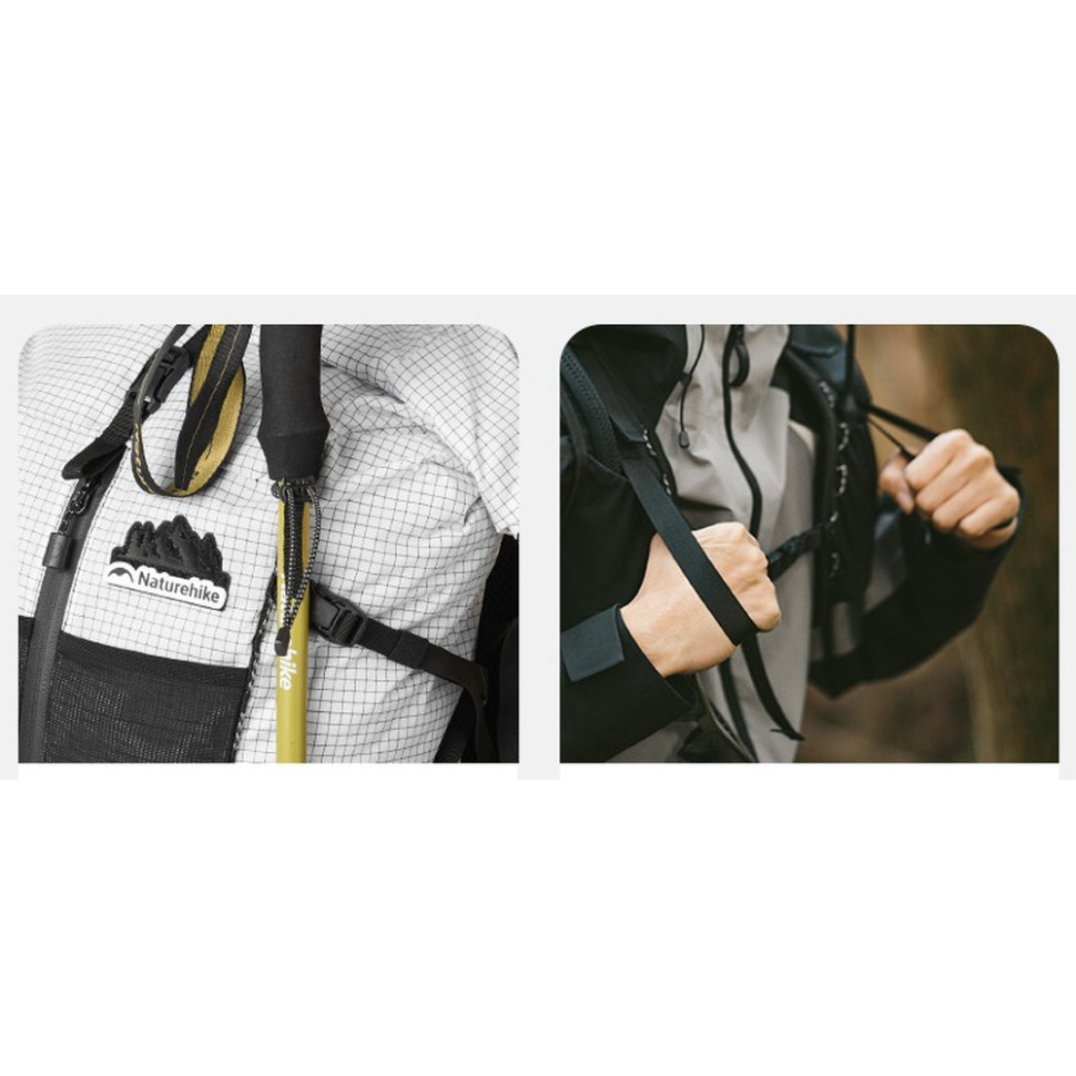 Рюкзак туристичний Naturehike Helium CNK2300016, 30+5 л, білий Киев - изображение 4