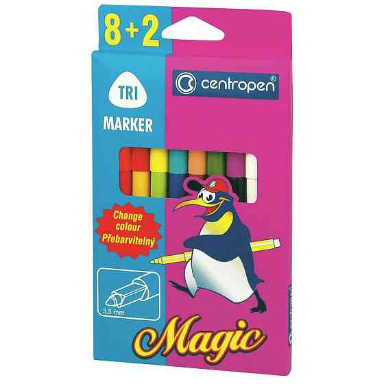 Фломастери Centropen 2549 Magic, 10шт (8 colors+ 2 erasers) (2549/10) Вінниця