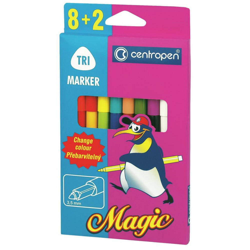 Фломастери Centropen 2549 Magic, 10шт (8 colors+ 2 erasers) (2549/10) Вінниця - фото 1