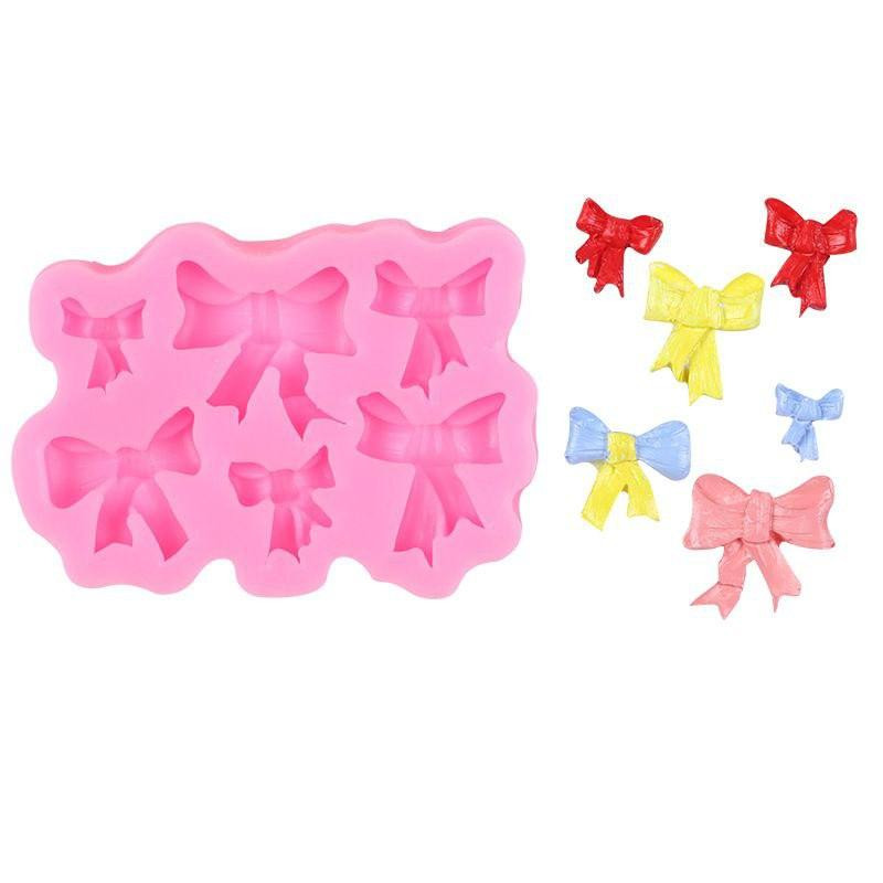 Силиконовый молд Бантики 80 на 60 мм розовый Киев - изображение 7