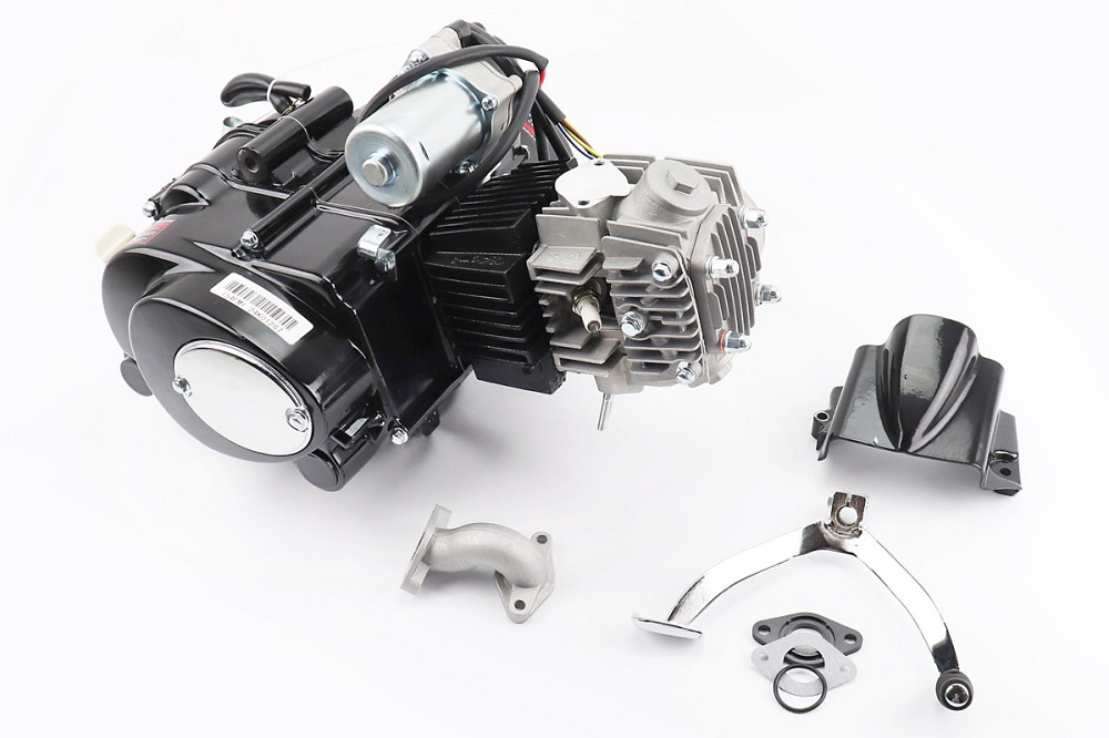 Двигун мопедний в зборі 125куб (Active) - "автомат", чорний Київ - фото 1