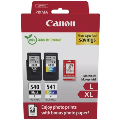 Картридж Canon PG-540 Multipack PG-540L/CL541XL BK, Color +Glossy Photo Paper (5224B012) Винница - изображение 1