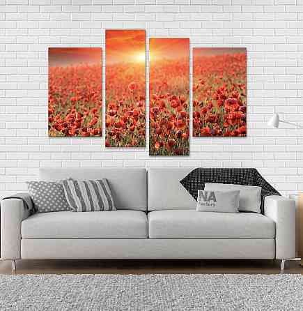 Модульна картина Маки в Полі Art-48_4 Київ