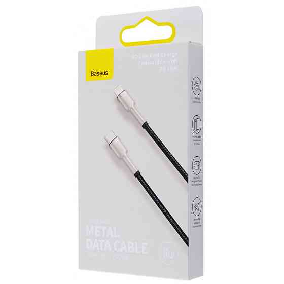 Кабель Baseus Cafule Metal Type-C to Lightning PD 20W 0.25м чорний Львів