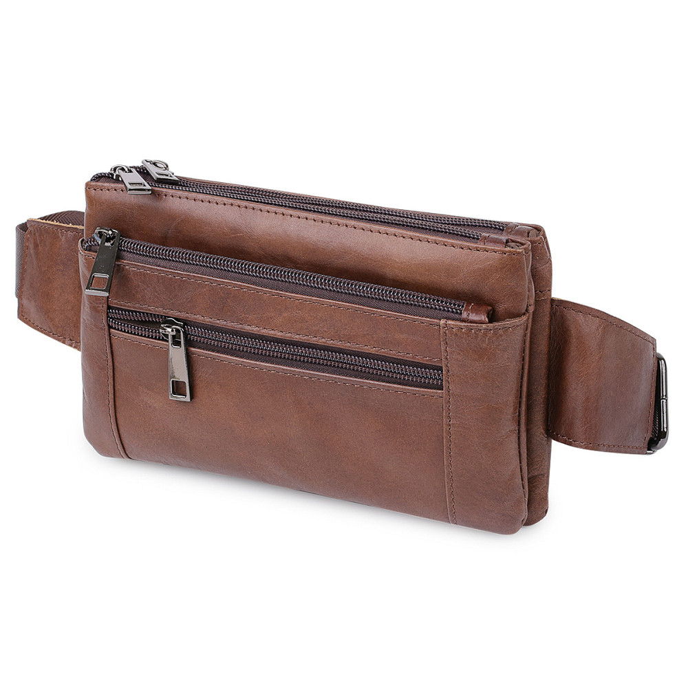 Шкіряна сумка на пояс унісекс Vintage 20457 Коричневий Київ - фото 10