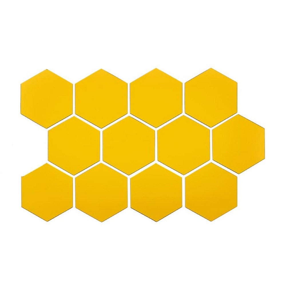 Зеркальный декор акриловый самоклеющийся 85*95мм золото, 12шт (D) SW-00002516 Днепр - изображение 1