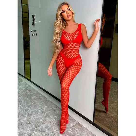 Сексуальний бодістокінг у сітку з відкритим доступом - Чорний - XS/S/М - Еротична білизна Вінниця