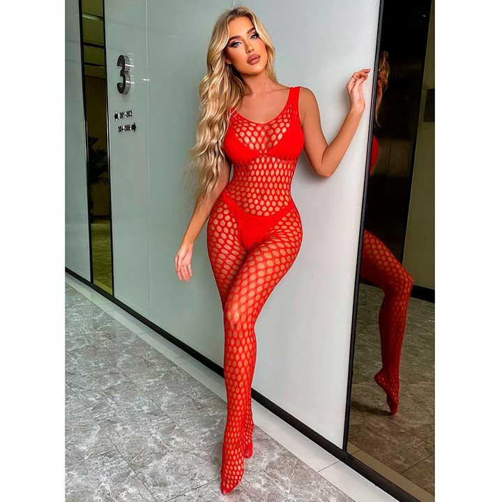 Сексуальный бодистокинг в сетку с открытым доступом - Черный - XS/S/М – Эротическое бельё Винница - изображение 5