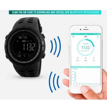 Розумний наручний годинник Skmei 1250 Smart Clever (Чорний) Київ