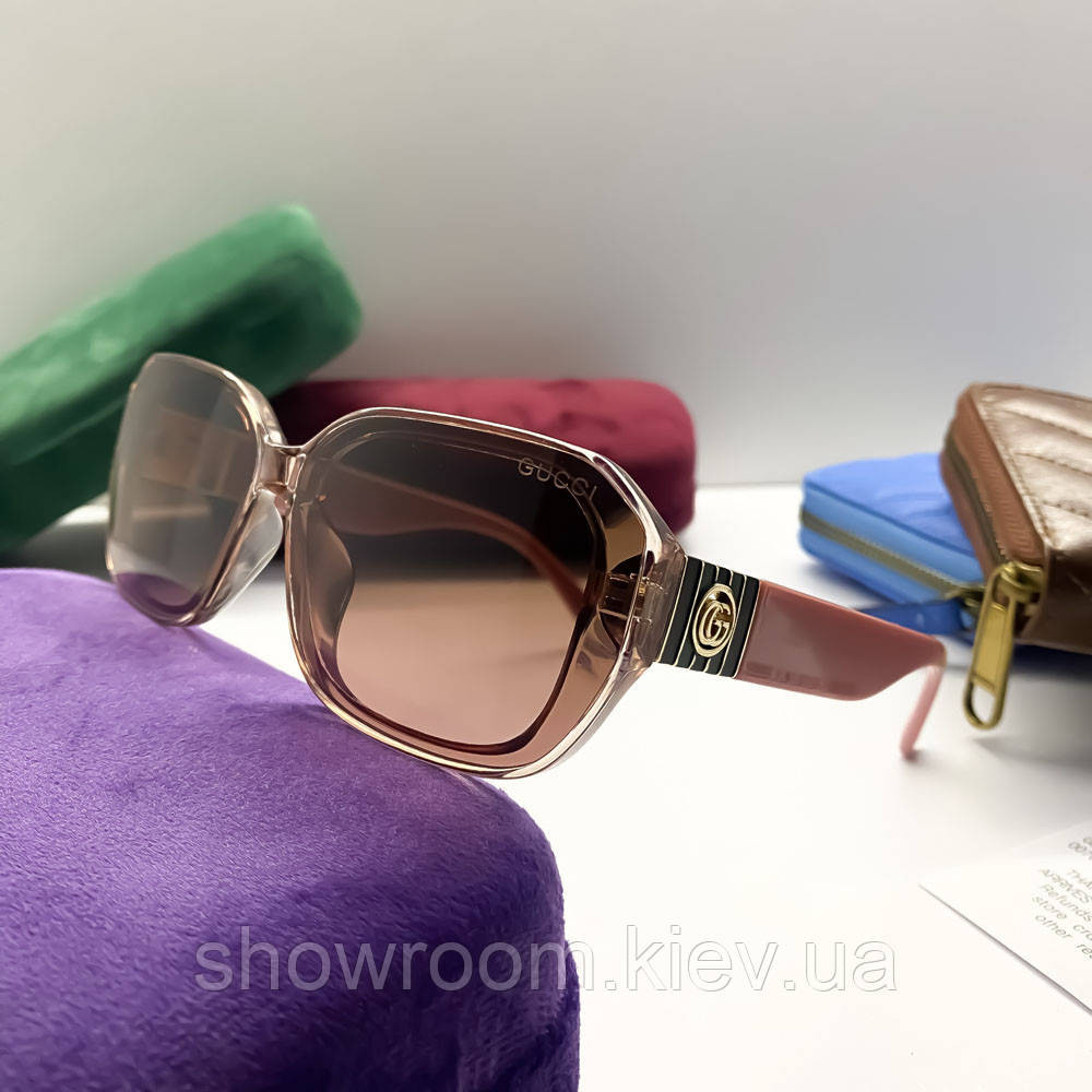 Жіночі брендові сонцезахисні окуляри GG (09160) Київ - фото 3