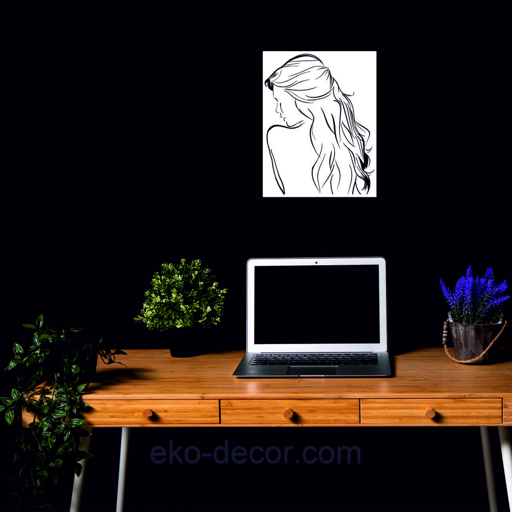 Декоративное настенное Панно «Девушка» Декор на стену 110*85 см, Белый Киев - изображение 7