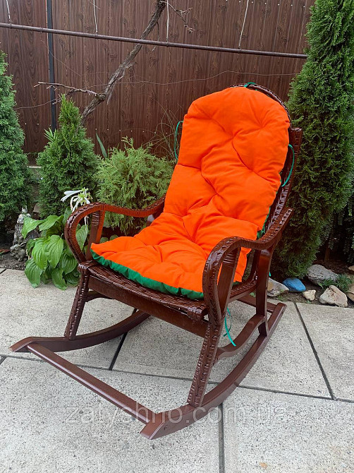 Кресло-качалка плетеное, крашенное Киев - изображение 6