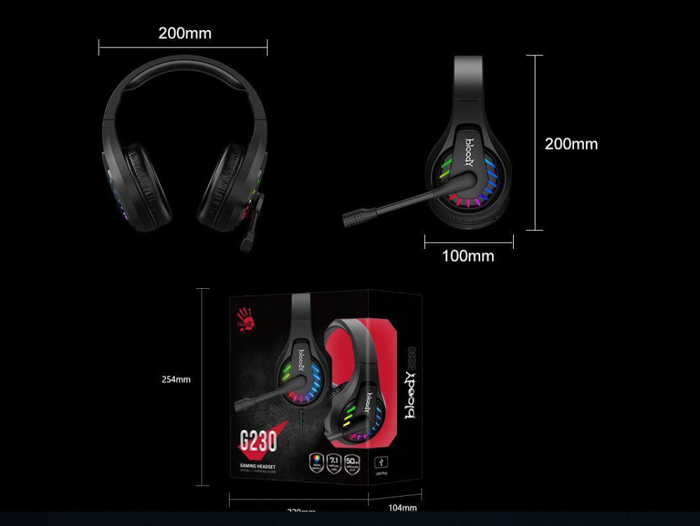 Гарнітура A4Tech Bloody G230p Black ( Чорний ) Харків - фото 8