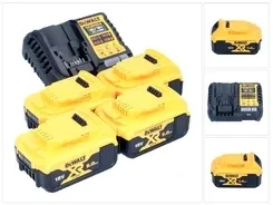 Zestaw startowy akumulatorów DeWalt DCB 1104 P4 12 V / 18 4x Акумулятор 5,0 Ah + ładowarka Київ